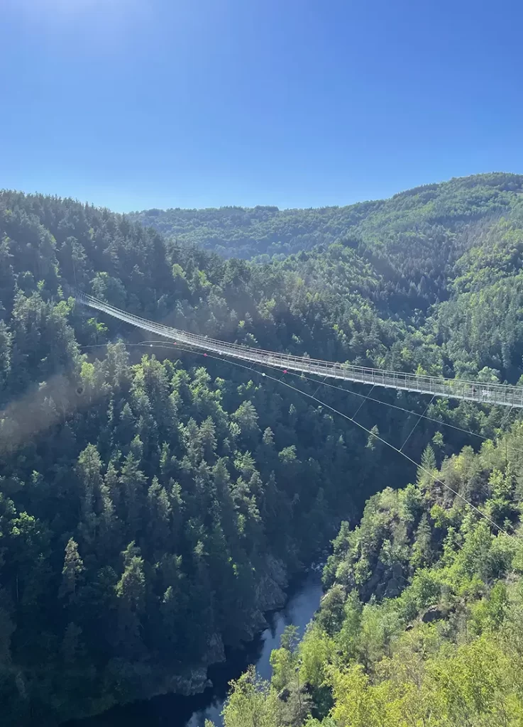 Passerelle himalayenne des Gorges du Lignon