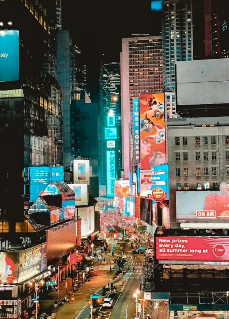 Times Square vue de notre chambre d'hôtel