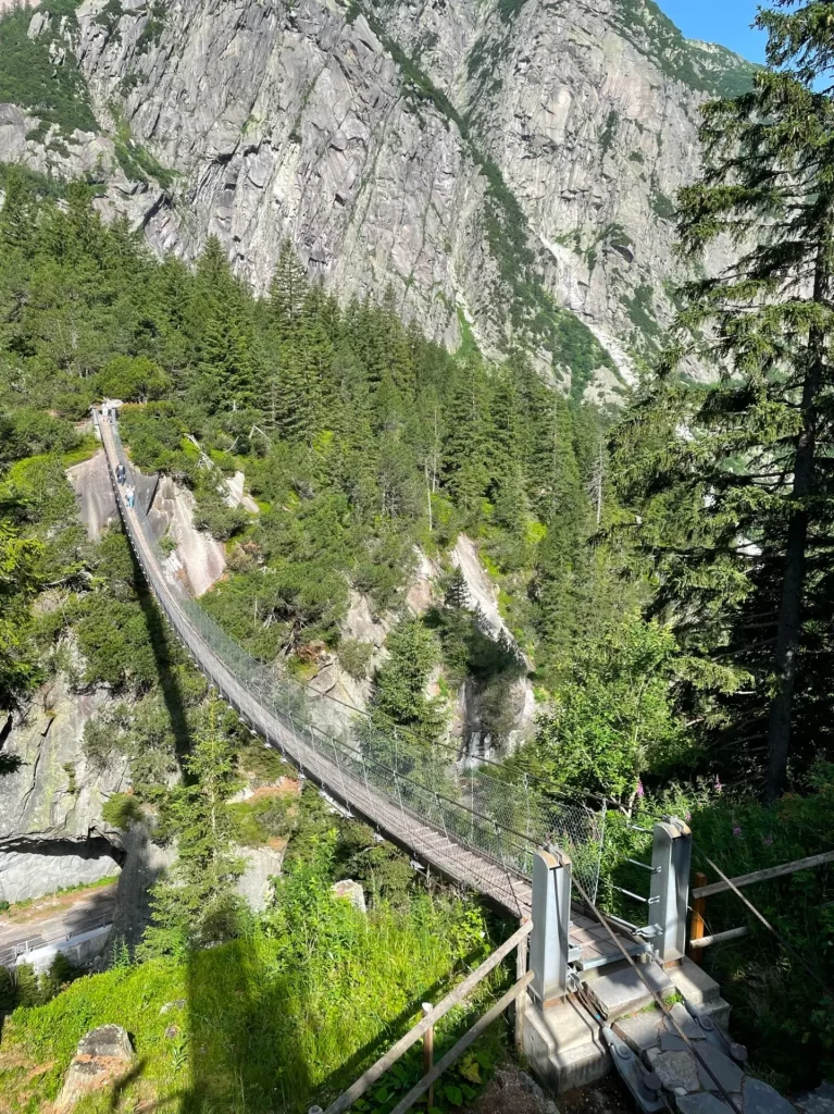 Passerelle suspendue - Lac de Gelmersee
